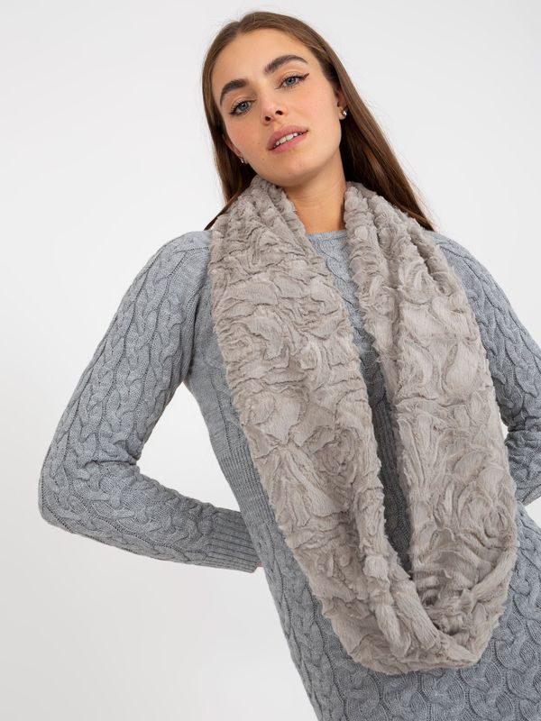 Fashionhunters Winter gray scarf made of artificial fur