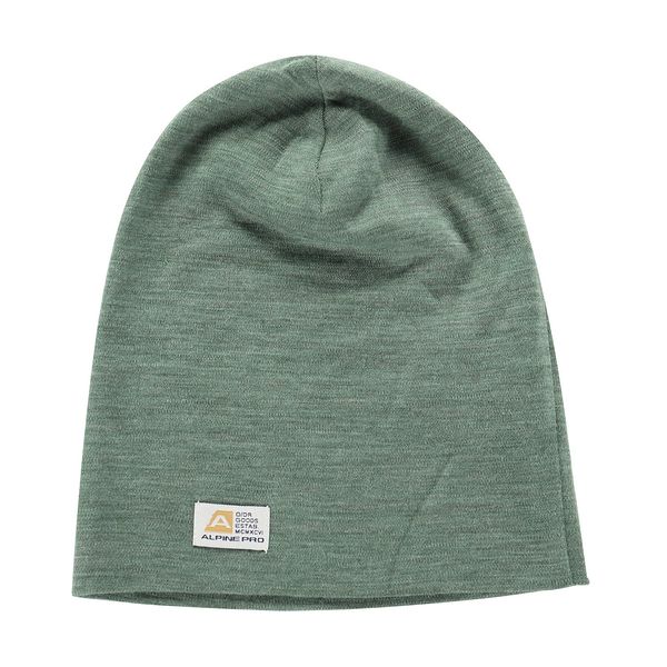 ALPINE PRO Winter hat made of merino wool ALPINE PRO BEDADE loden frost