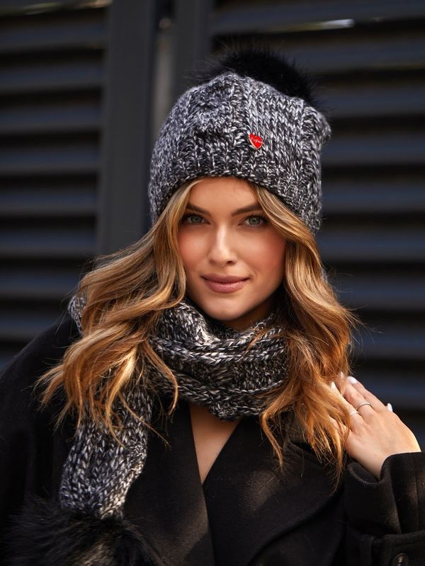 FASARDI Winter set, black hat and scarf