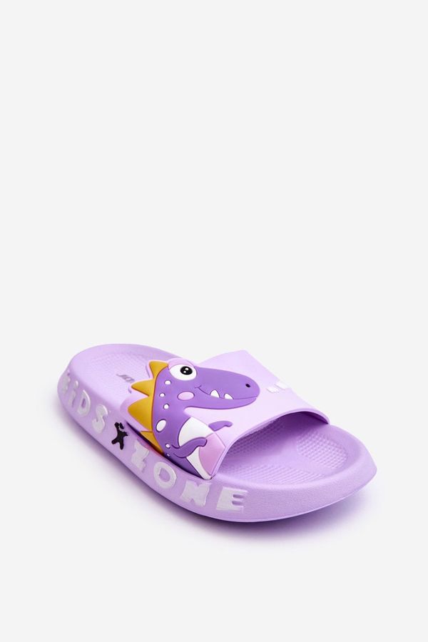 WJ1 WJ1 Children's Foam Slippers Dinosaur Violet Dario