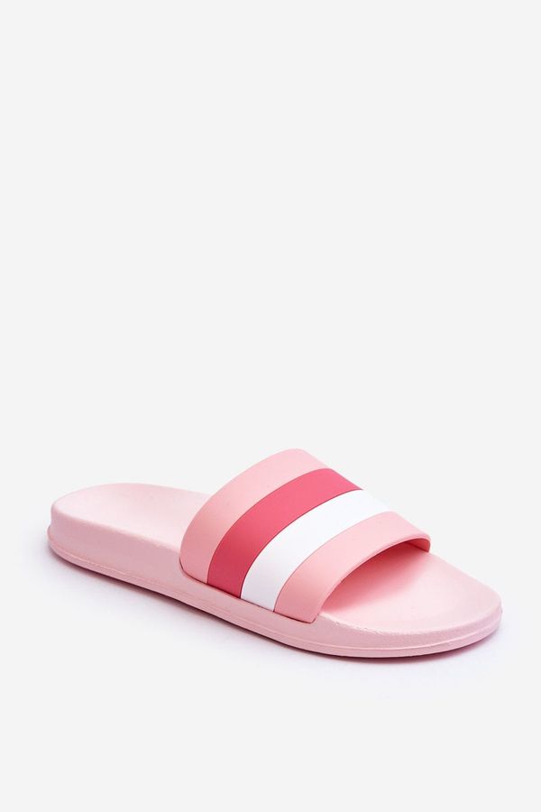 WJ1 WJ1 Women's Striped Slippers pink Vision