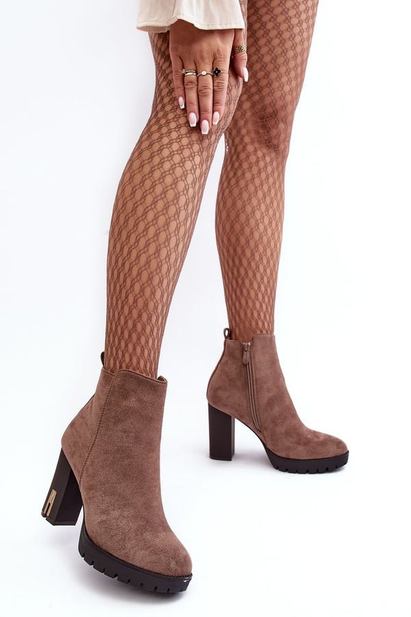 WJ2 WJ2 Suede Classic Boots On Heel Brown Amy