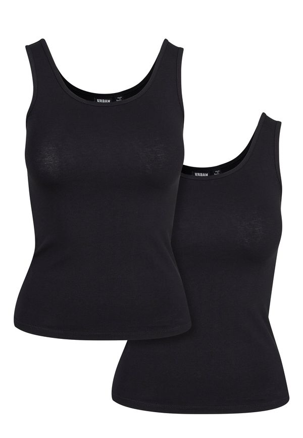 UC Ladies Women's 2-Pack Basic Stretch Top Black