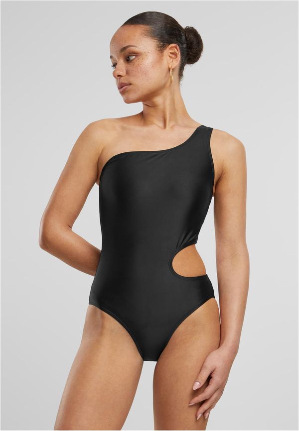 Urban Classics Women's Asymmetrical Cut Out Swimsuit - Black