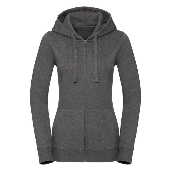 RUSSELL Women's Authentic Melange Zipped Hooded Sweat Russell