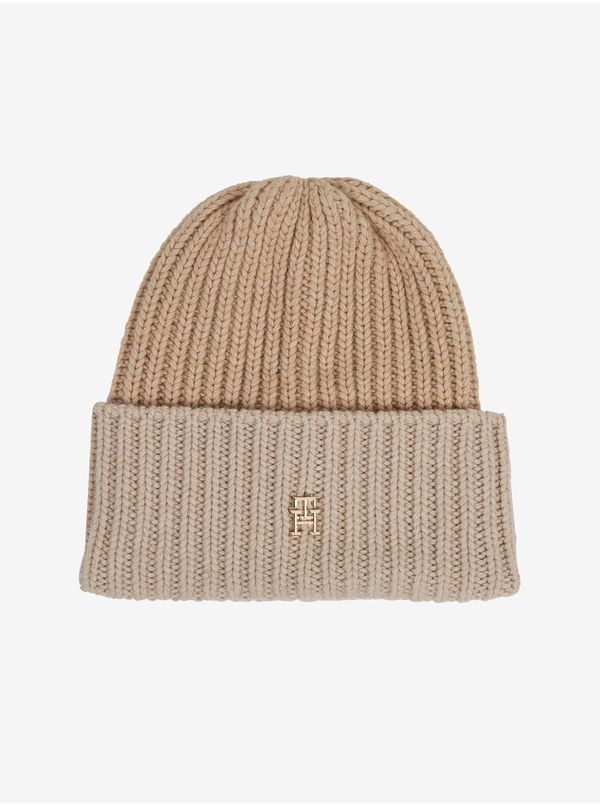 Tommy Hilfiger Women's beige hat with wool and cashmere Tommy Hilfiger - Women