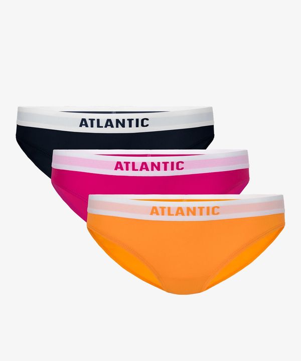 Atlantic Women's Bikini Panties ATLANTIC 3Pack - navy blue, pink, orange