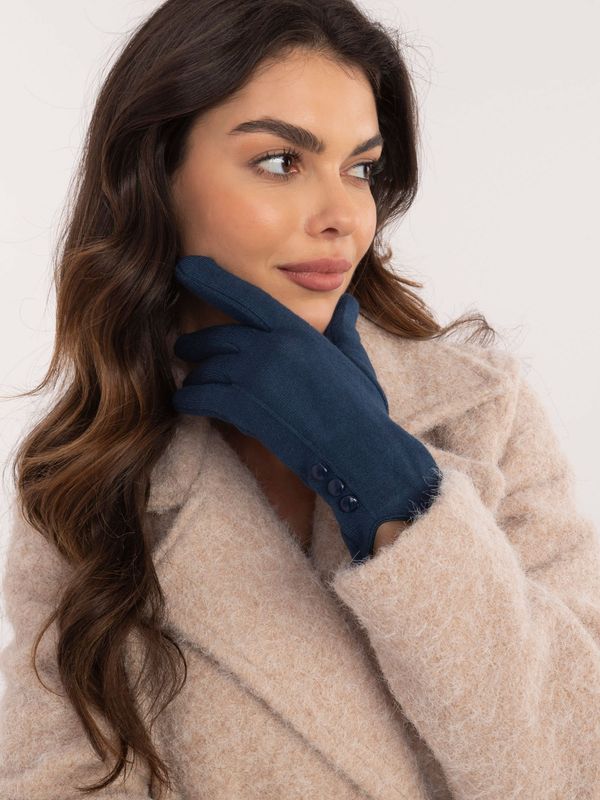 Fashionhunters Women's blue gloves