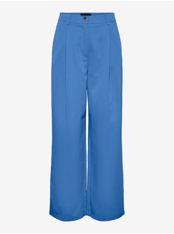 Pieces Women's Blue Wide Trousers Pieces Thelma - Women's