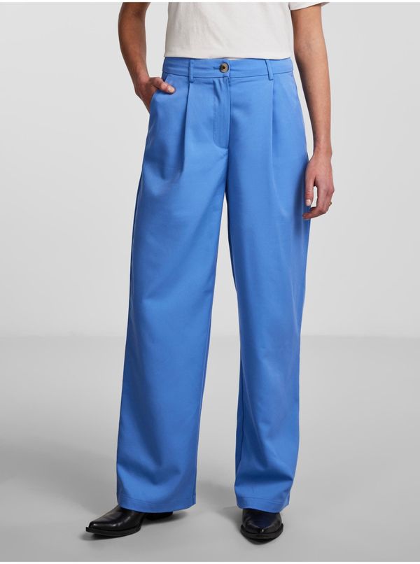 Pieces Women's Blue Wide Trousers Pieces Thelma - Women's