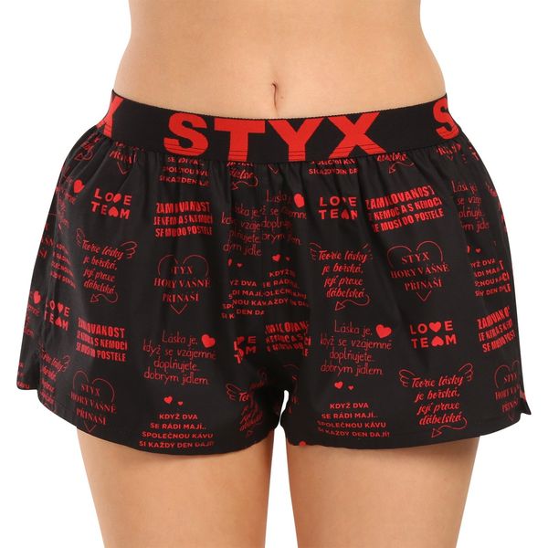 STYX Women's boxer shorts Styx art sports elastic Valentine's Day lyrics