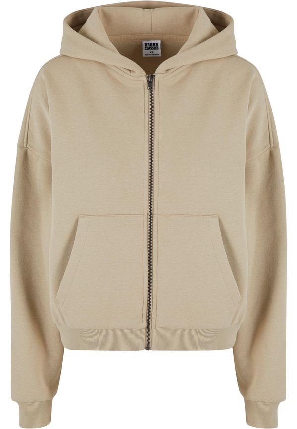 Urban Classics Women's Boxy Zip Hoody - Beige