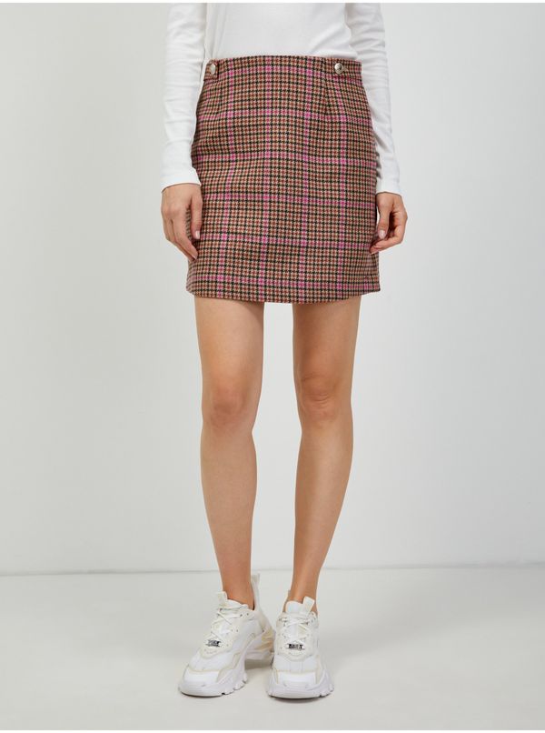Tommy Hilfiger Women's brown plaid skirt with wool Tommy Hilfiger - Women