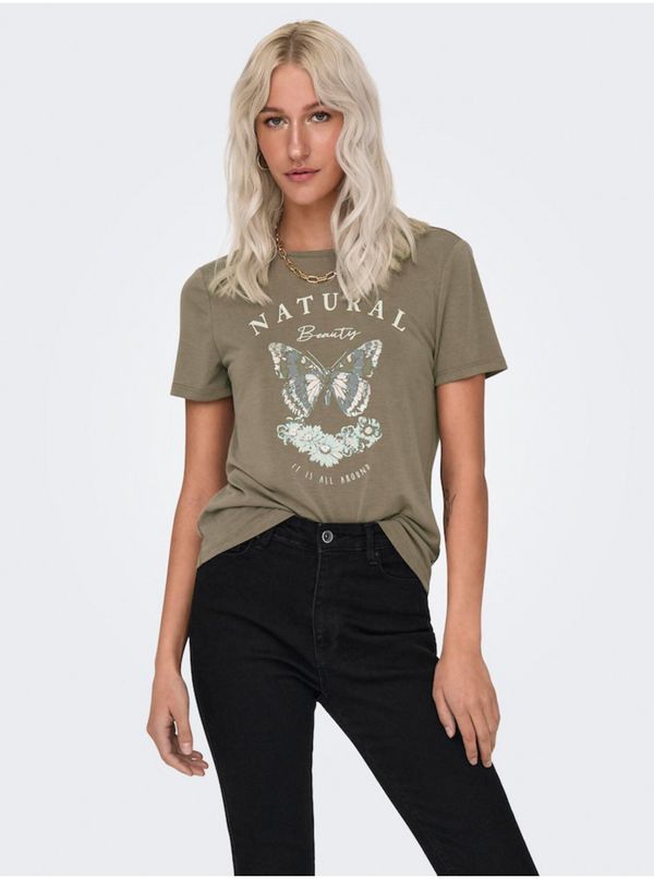 Only Women's Brown T-Shirt ONLY Free - Women