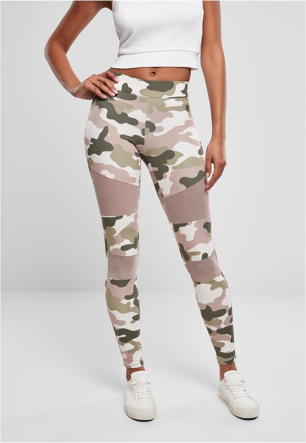 Urban Classics Women's Camo Tech Mesh Leggings Dukrose camo