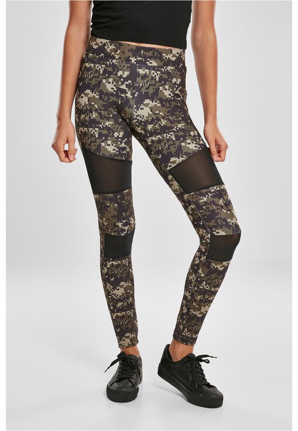 Urban Classics Women's Camo Tech Mesh Leggings Made of Wood Digital Camouflage