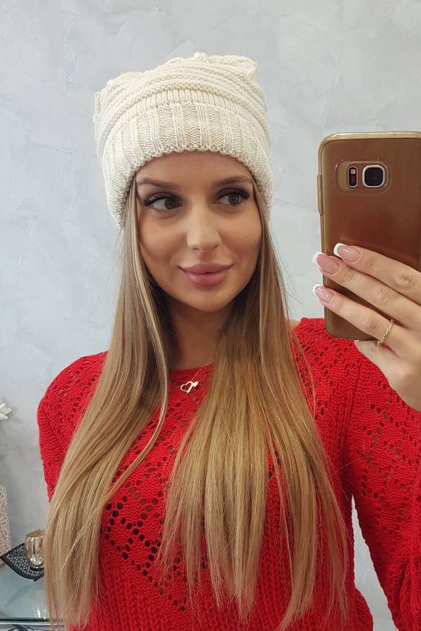 Kesi Women's cap Łucja K337 ecru