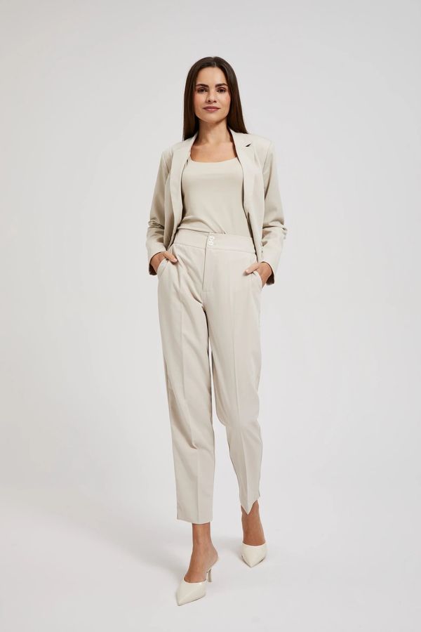 Moodo Women's cigarette pants MOODO - light beige