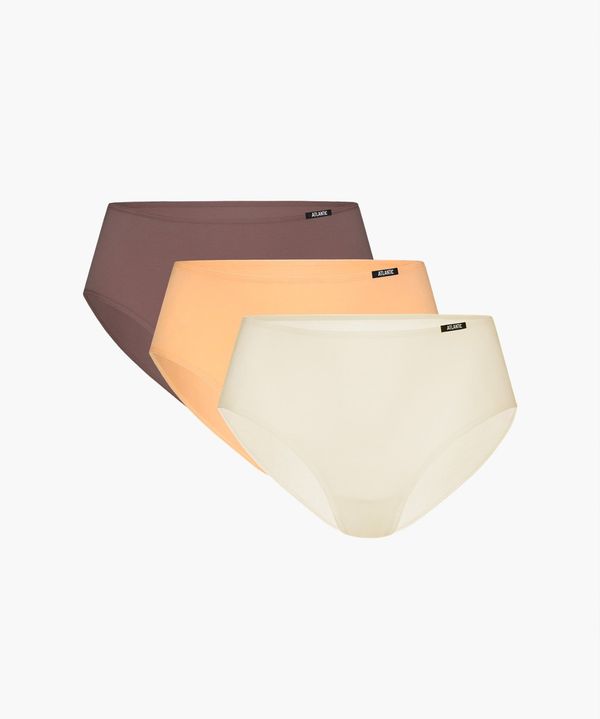 Atlantic Women's classic panties ATLANTIC 3Pack - dark beige/apricot/ecru