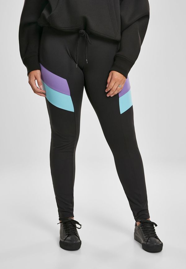 Urban Classics Women's Color Block Leggings Black/Ultraviolet