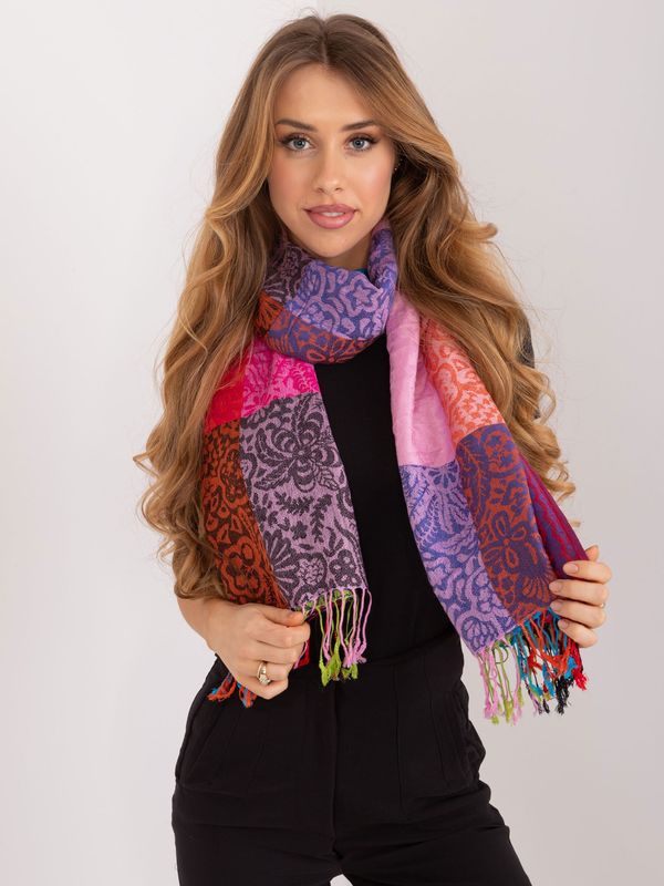 Fashionhunters Women's colorful scarf with fringes