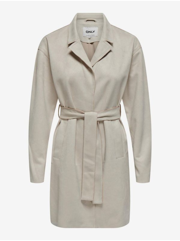 Only Women's cream suede coat ONLY Joline - Women
