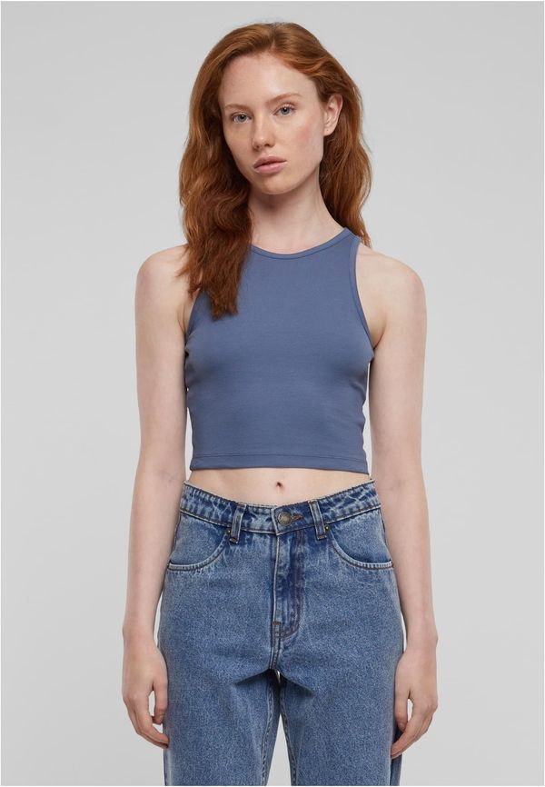 Urban Classics Women's Cropped Rib Top - Blue