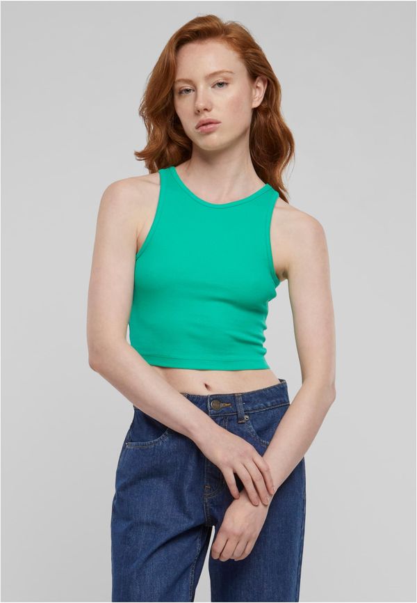 UC Ladies Women's Cropped Rib Top - Green