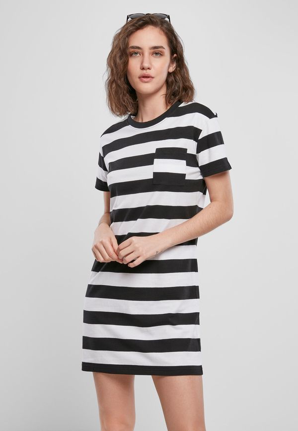 Urban Classics Women's dress Stripe Boxes black/white