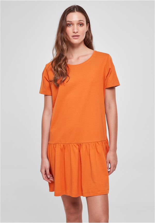 Urban Classics Women's dress Valance dark orange