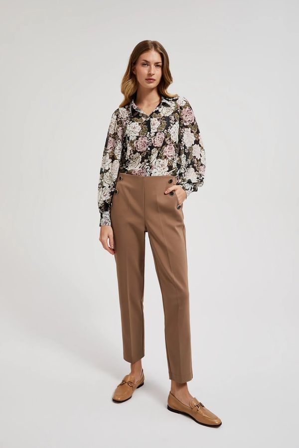 Moodo Women's elegant pants MOODO - beige