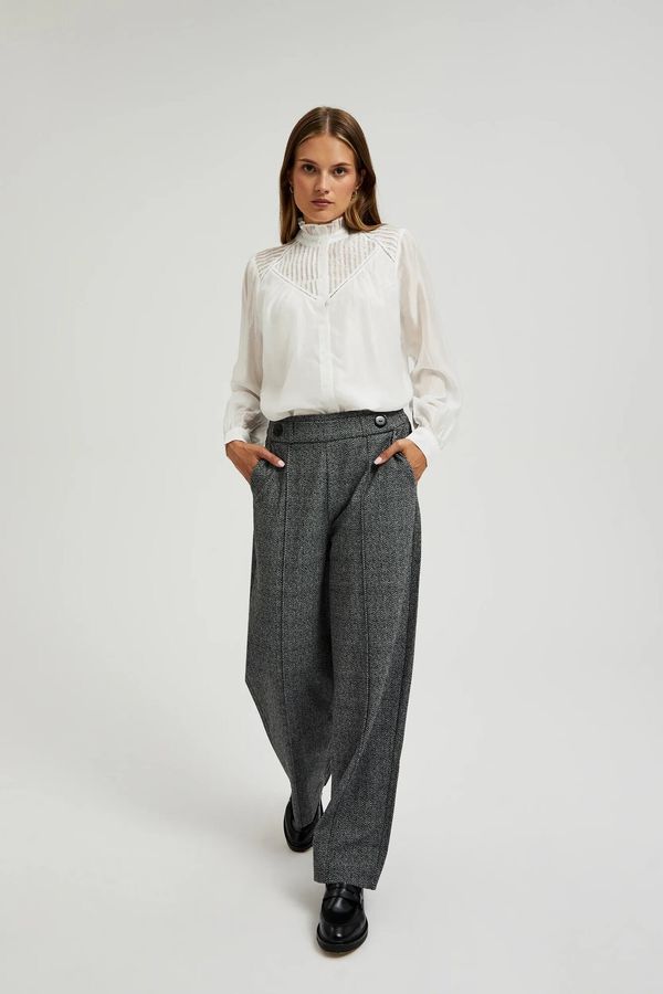 Moodo Women's elegant pants MOODO - gray