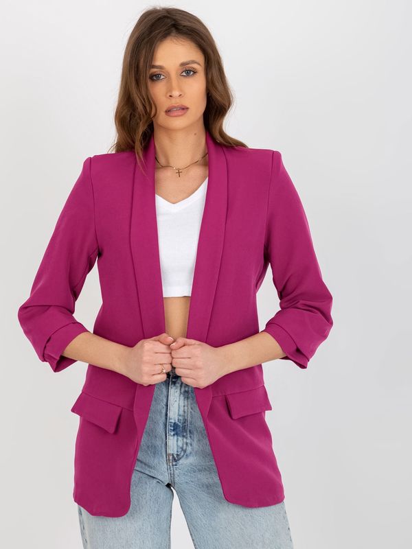 Fashionhunters Women's fuchsia jacket Adela without fastening