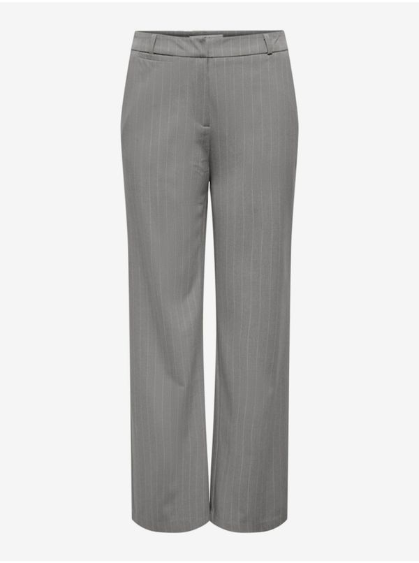 Only Women's grey striped trousers ONLY Brie - Ladies