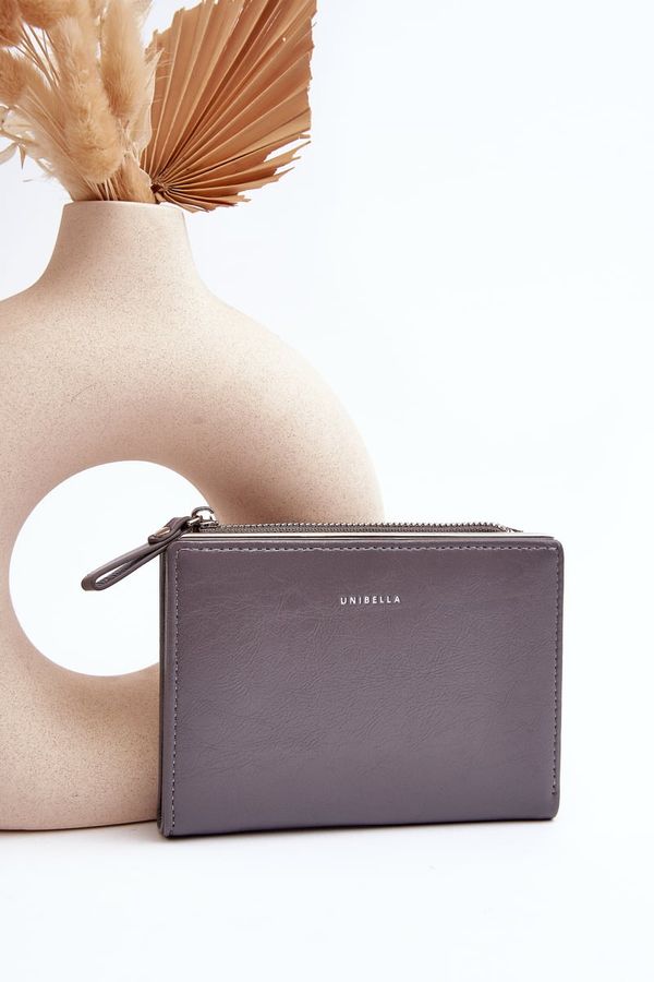 Kesi Women's grey wallet made of Cudea eco-leather