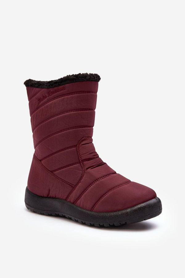 Kesi Women's High Insulated Snow Boots Burgundy Luxina