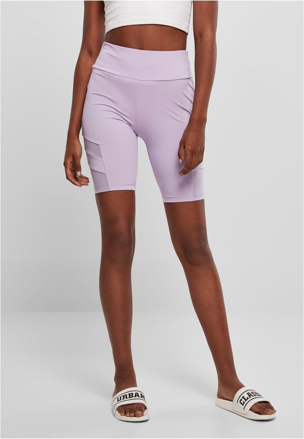 Urban Classics Women's High Waist Tech Mesh Cycle Lilac Shorts