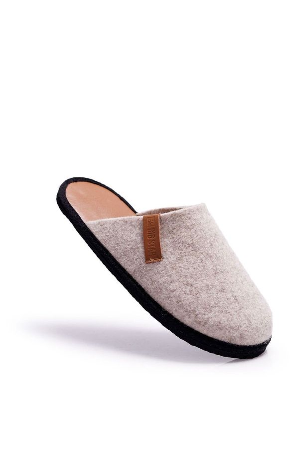 BIG STAR SHOES Women's homemade slippers Big Star - beige