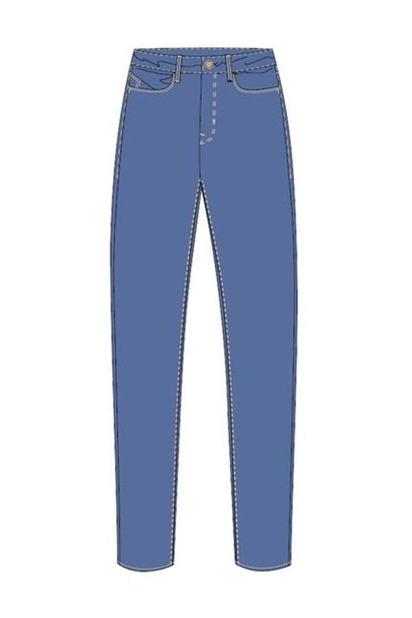 Moodo WOMEN'S JEANS L-JE-4002 D.Blue