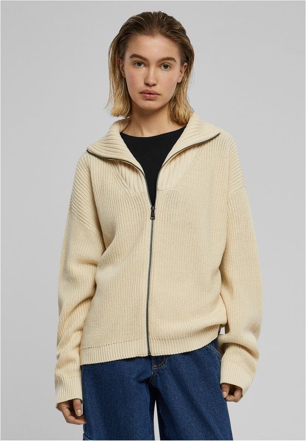 Urban Classics Women's knitted zip cardigan sandy