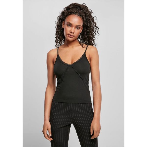 Urban Classics Women's lace top of the 90s black