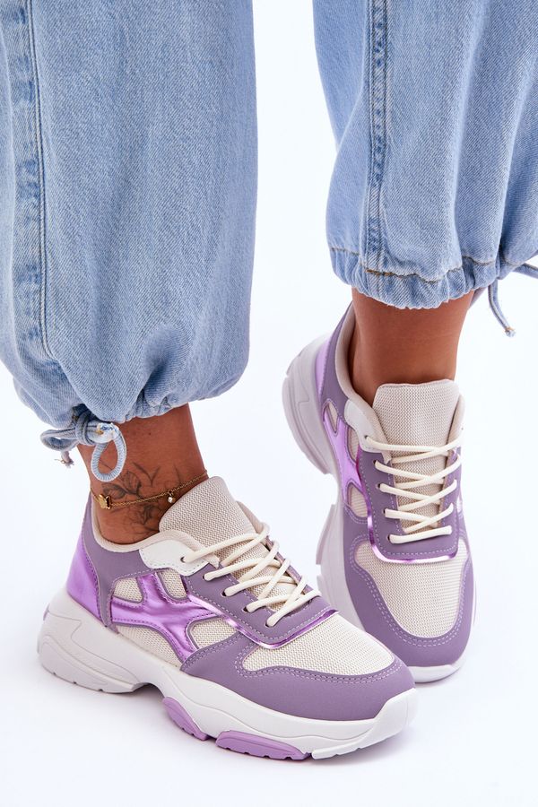 Kesi Women's lace-up sneakers purple color Cortes