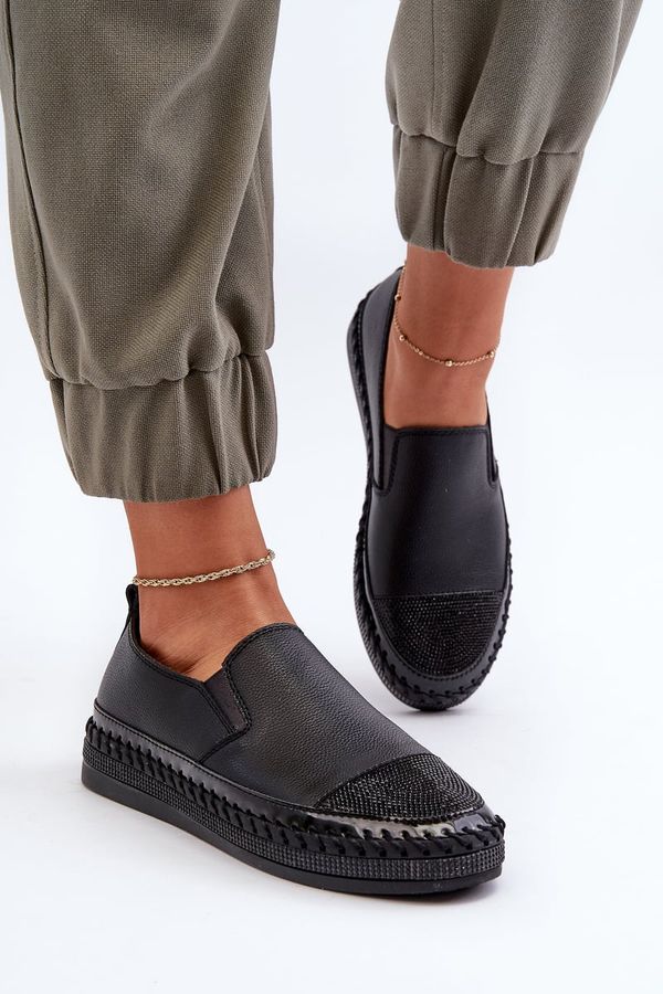 Kesi Women's Leather Platform Shoes Black D&A
