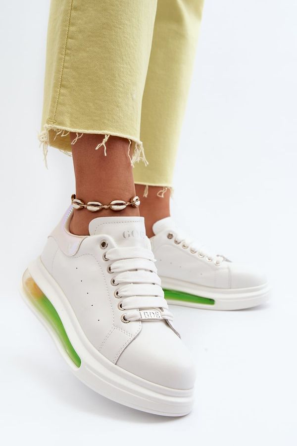 Kesi Women's leather sneakers GOE White