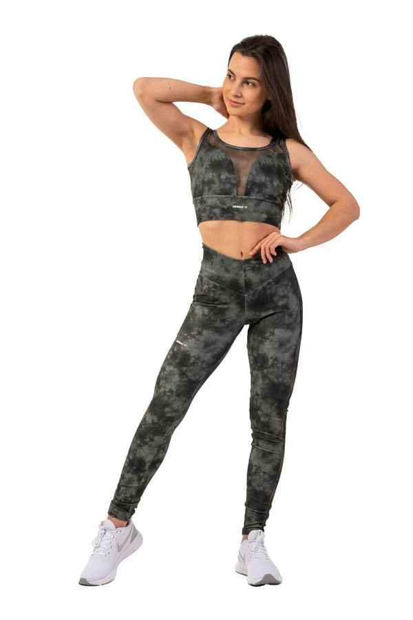 NEBBIA Women's leggings Nebbia EKO leggings "Breathe" mesh 400 camo green S