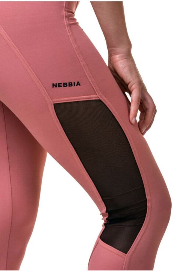 NEBBIA Women's Leggings Nebbia Mesh leggings high waist old rose XS