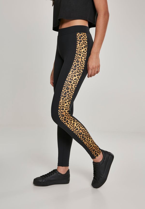 Urban Classics Women's leggings with striped blk/leo pattern