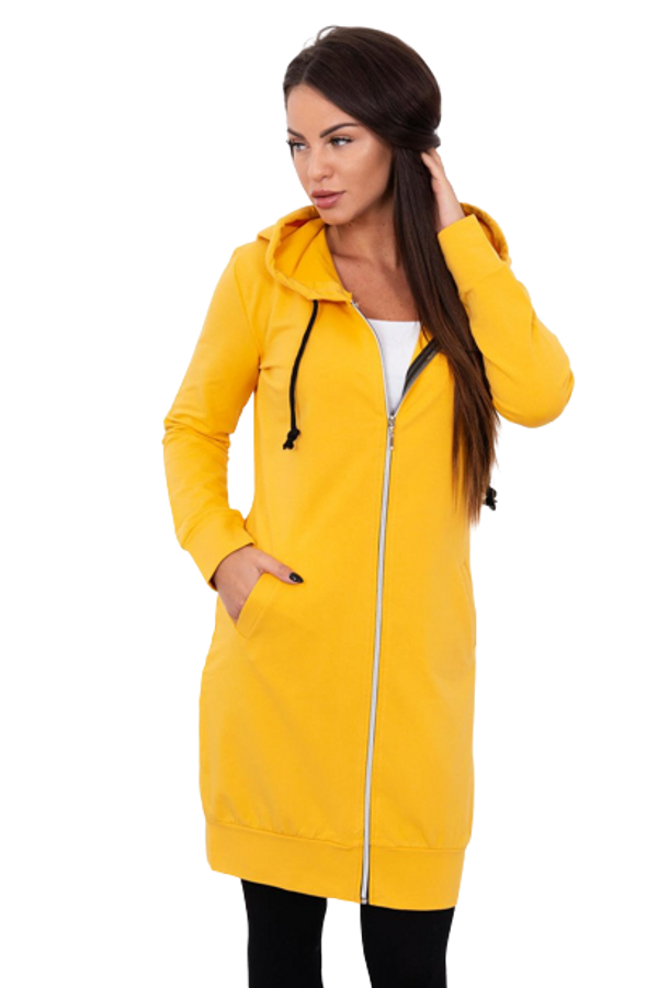 Kesi Women's long hoodie Kesi - mustard