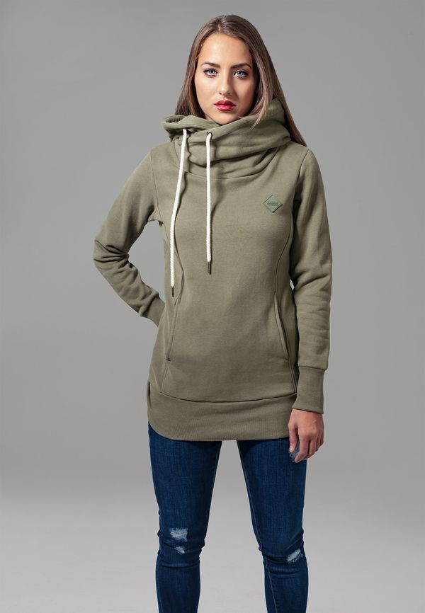 UC Ladies Women's Long Olive Logo Hooded