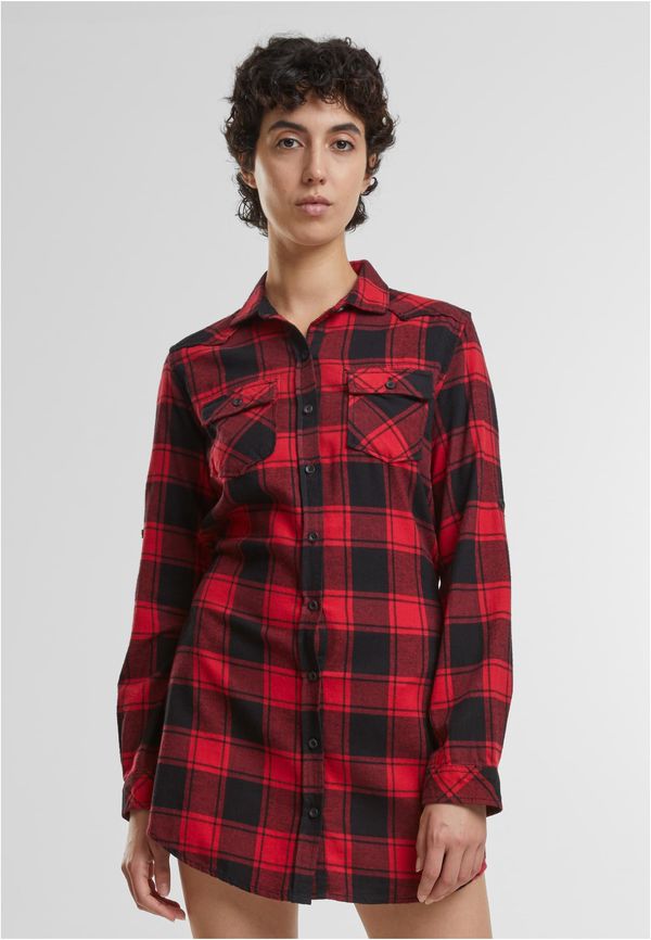 Brandit Women's long shirt Lucy red/black